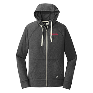 NEW ERA COTTON BLEND FULL-ZIP HOODIE -BLACK HTR