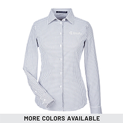 DEVON & JONES WOMEN'S MICRO WINDOWPANE WOVEN SHIRT