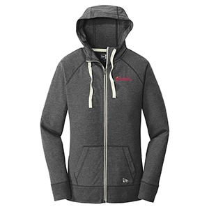 NEW ERA WOMENS COTTON BLEND FULL-ZIP HOODIE-BLACK