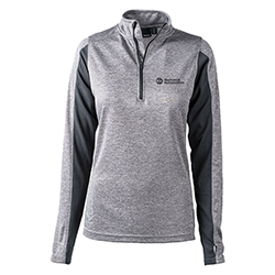 REEBOK WOMENS CROSSOVER 1/4 ZIP - HEATHER CHARCOAL